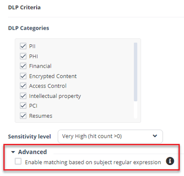 DLP-Subject-Regular-Expression