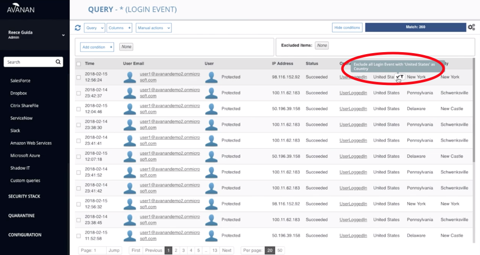 How to Monitor Successful Logins to Office 365 Coming from Outside the US 5