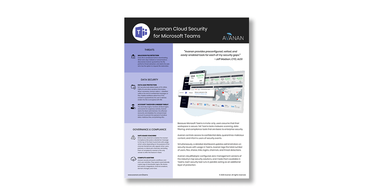 Security for Microsoft Teams