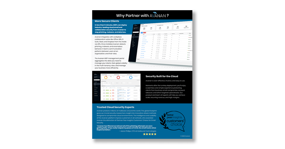 Why Partner with Avanan (MSP)