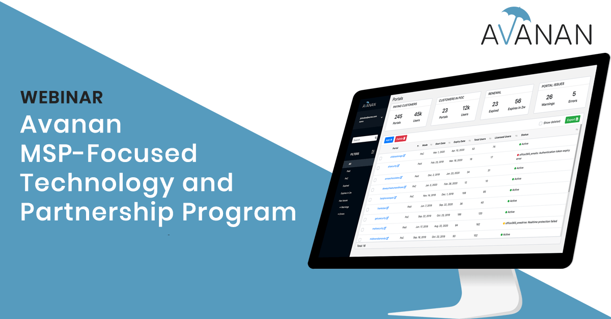 Avanan MSP-Focused Technology and Partnership Program